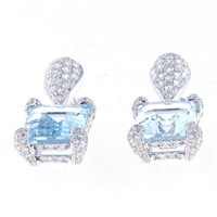 Orecchini Fanton Gioielli Donna ORECCHINI ACQUAMARINA in Oro bianco Acquamarina 14 Ct OROR-267-52 - OROR-267-52